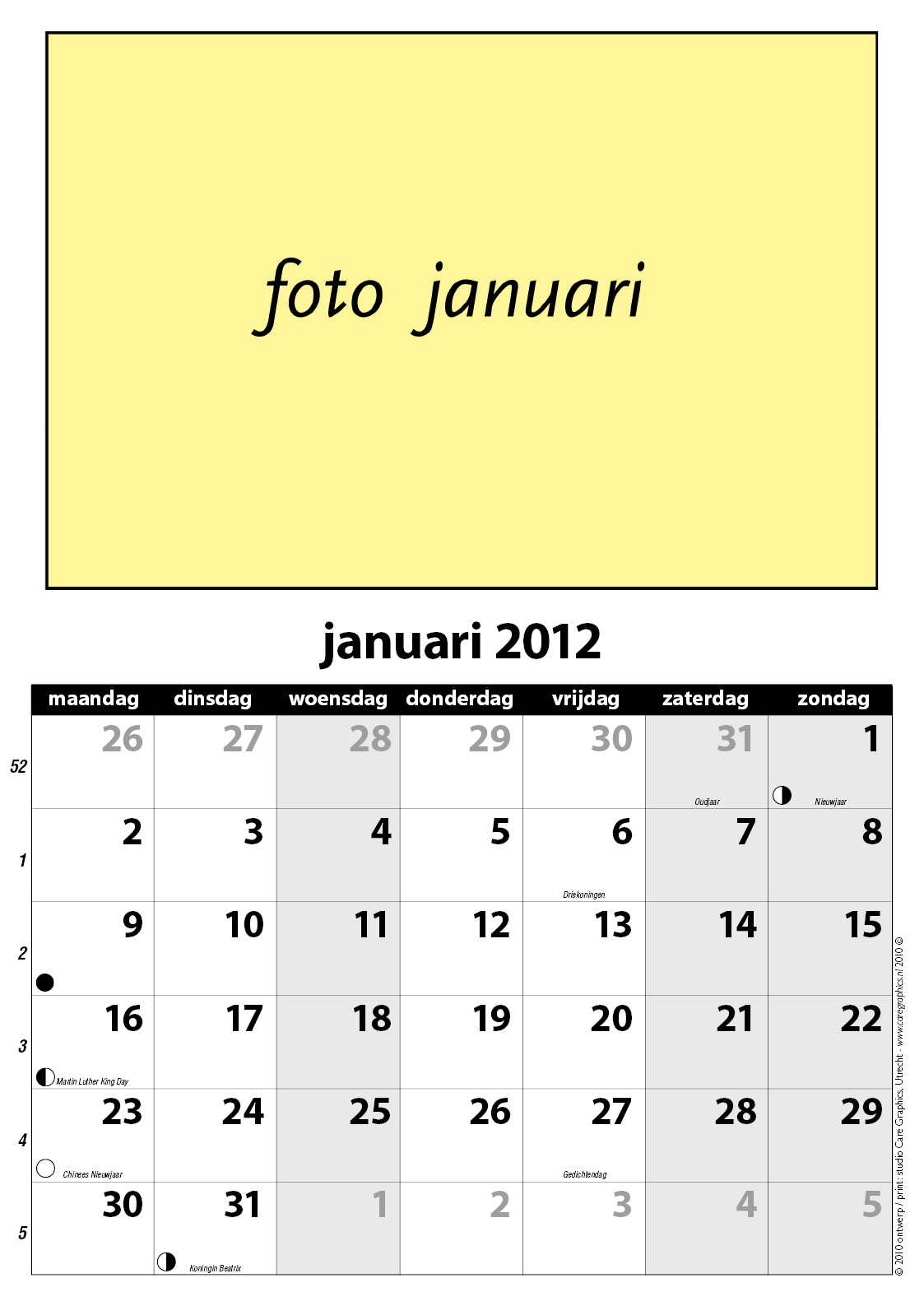 Uitgelezene je eigen (kantoor)kalender bij ons digitaal laten printen op A3 JX-08